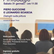 Finissage della mostra “Piero Guccione e Leonardo Sciascia. Dialoghi sulla pittura” a Palazzo Sant’Elia